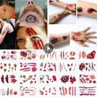 Украшение на Хэллоуин, наклейки на стену в виде следов крови, кровавые отпечатки рук, фартук в виде мясника, страшный ужас, товары для вечерние НКИ с зомби