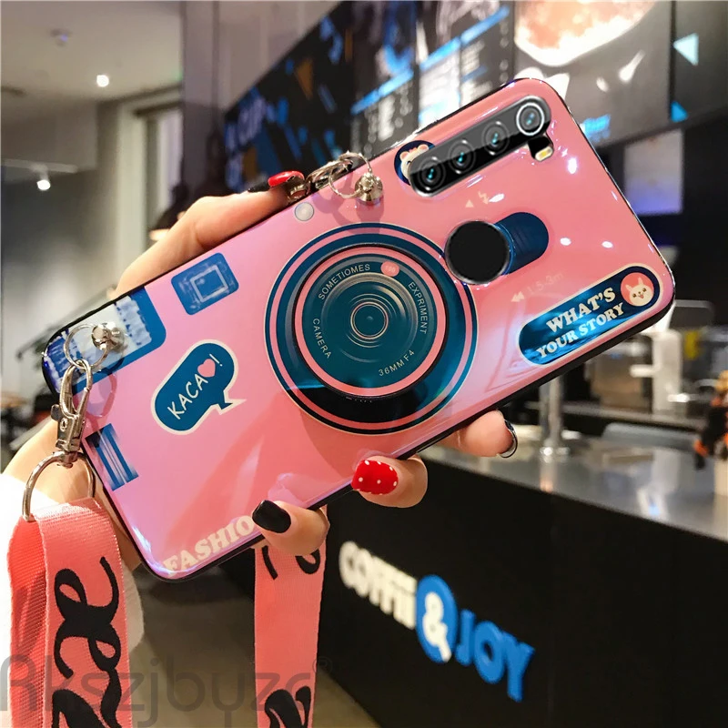 Мягкий чехол для телефона из ТПУ с 3D камерой Xiaomi Redmi Note 8 7 6 5 4 Pro ремешком K20 Go