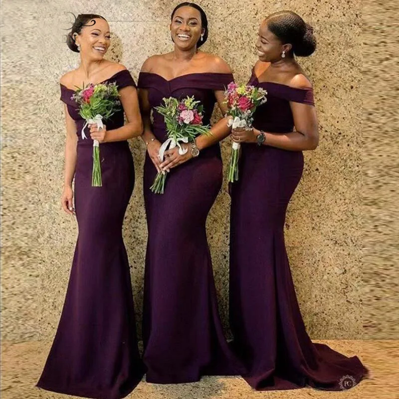 

Off The Shoulder Purple Prom Dresses Lace Satin Mermaid Evening Elegant Evening Party Dress Long Plus Size Lady Gowns