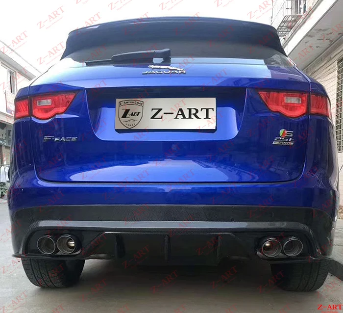 Z ART углеродное волокно задний диффузор для Jaguar F PACE 2015 2018 спойлер задней крышки Pace