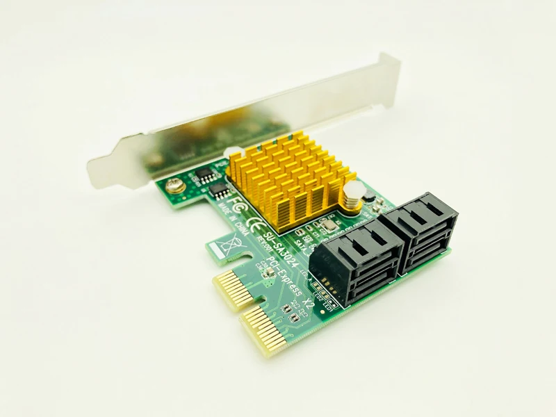 Карта SATA 4 порта SATA3.0 6 Гбит/с адаптер PCI Express PCI-E e SATA3 контроллер низкий кронштейн