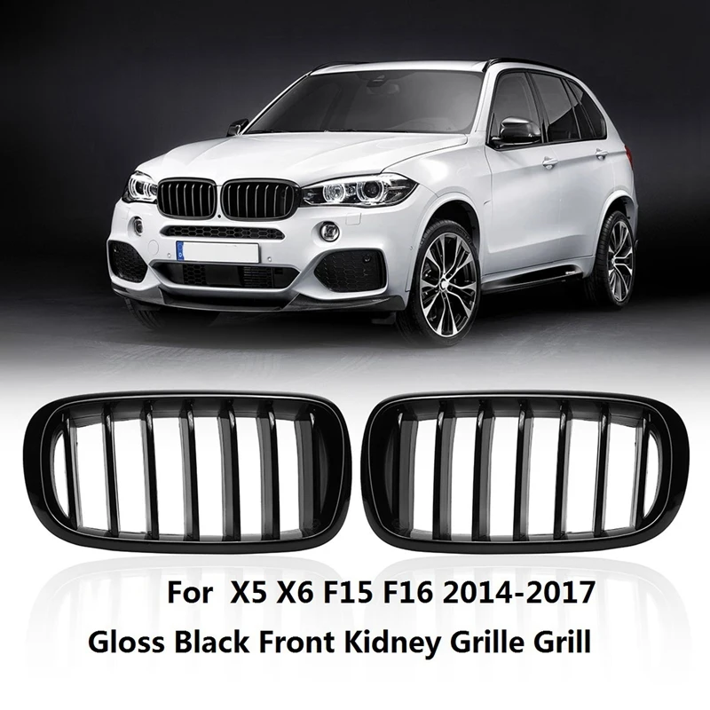 Черный глянец для BMW F15 X5 F16 X6 X Series 2014 2015 2016 левый и правый передний капот Замена