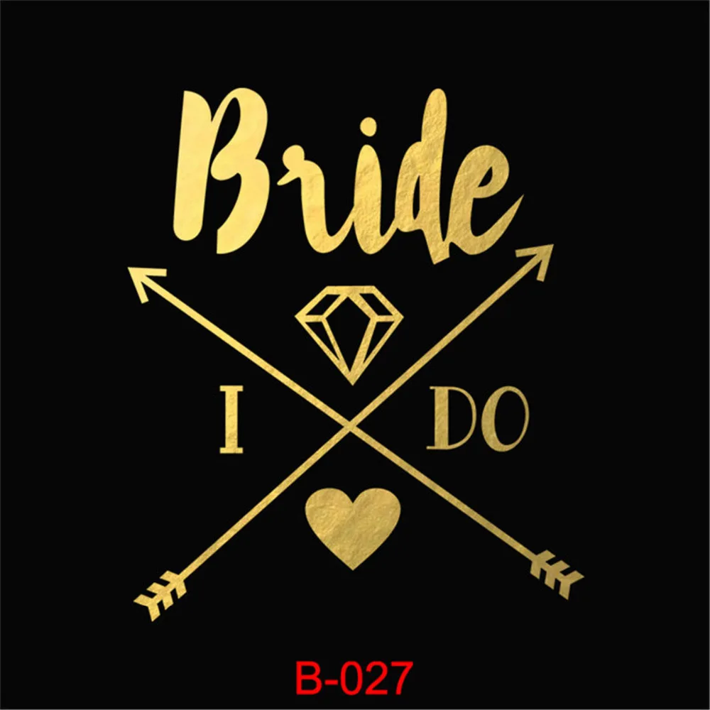 10 шт./лот флэш надпись Bride Tribe Временная татуировка Стикеры бакалавра вечерние