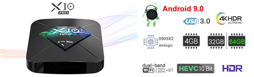 MXR PRO PLUS Android 9,0 4 Гб ОЗУ 32 Гб ПЗУ Smart 4K tv Box RK3318 четырехъядерный цифровой дисплей 2,4G/5G Wifi BT4.0 USB3.0 H.265 HDR10