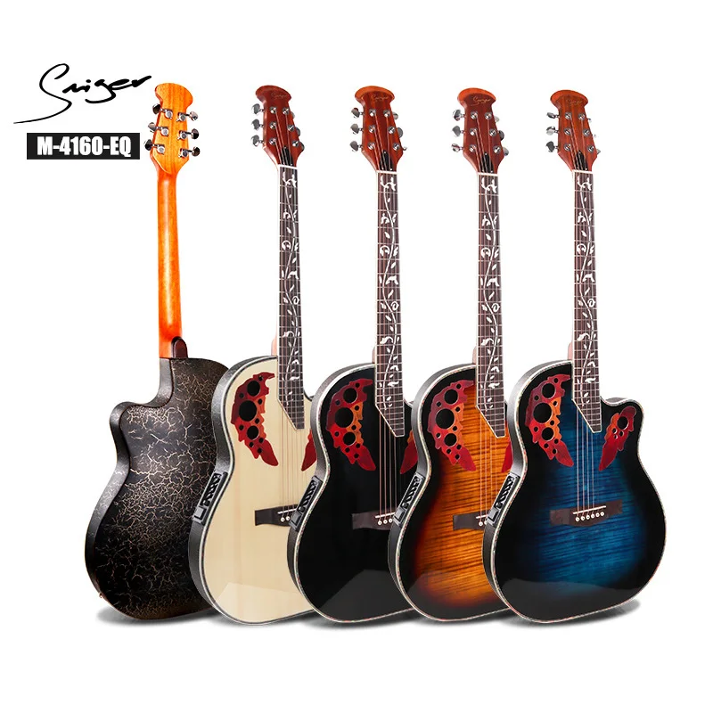 Электрическая акустическая гитара с двойным отверстием 41 дюйм | Спорт и