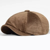 unisex spring autumn winter newsboy caps men and women warm octagonal hat for male detective hats retro flat caps