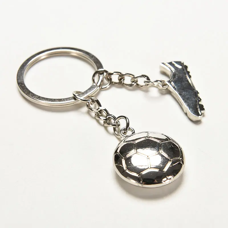 

Alloy metal hanging chain Football soccer shoes Car football badge Rings