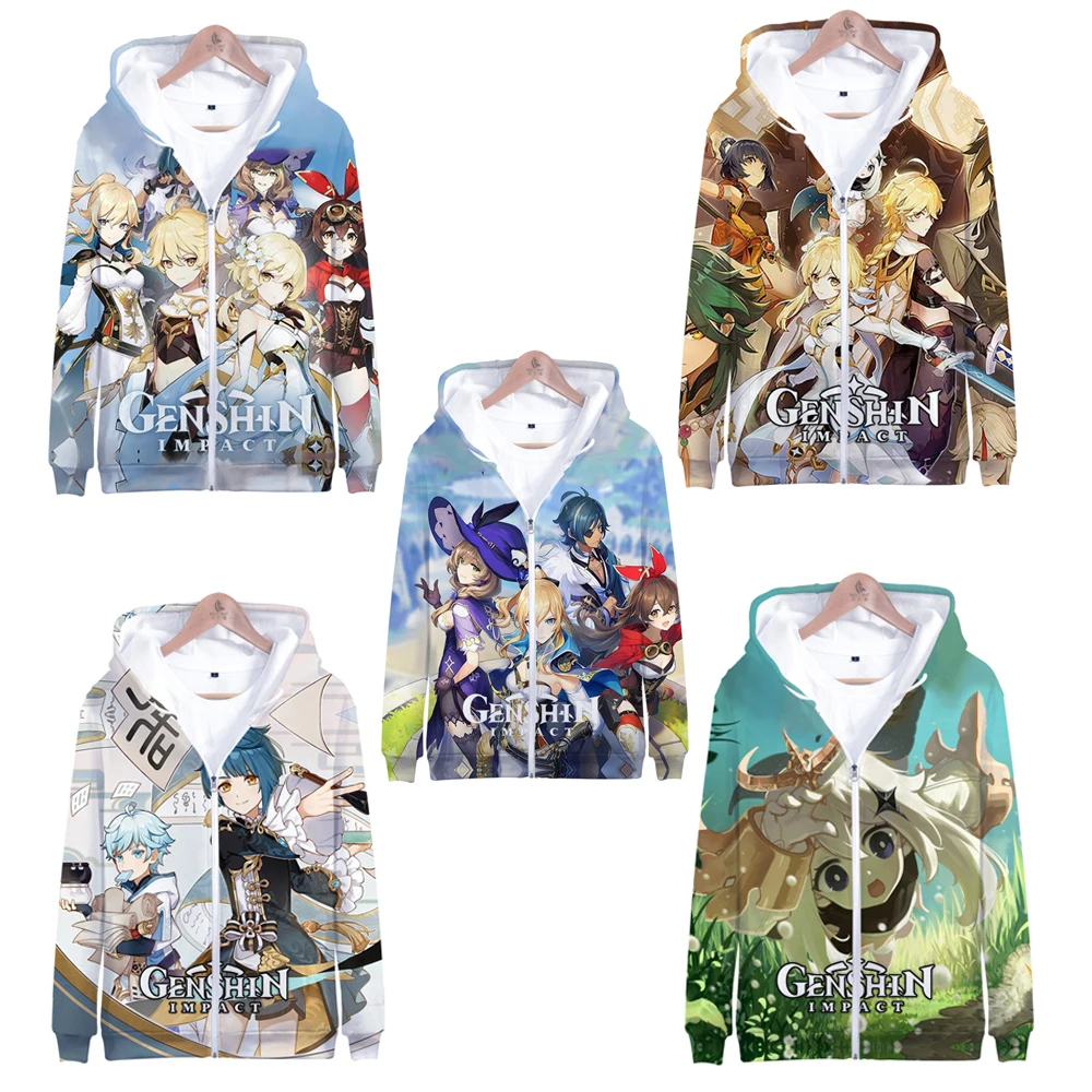 

Genshin Impact - Fashion 3D Print Hoodie Zipper Harajuku Tracksuit Unisex Cosplay Coat