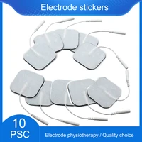 10pcs55cm2mm plug non woven fabric reusable self adhesive electrode pads conductive gel pad body digital physiotherapy massager
