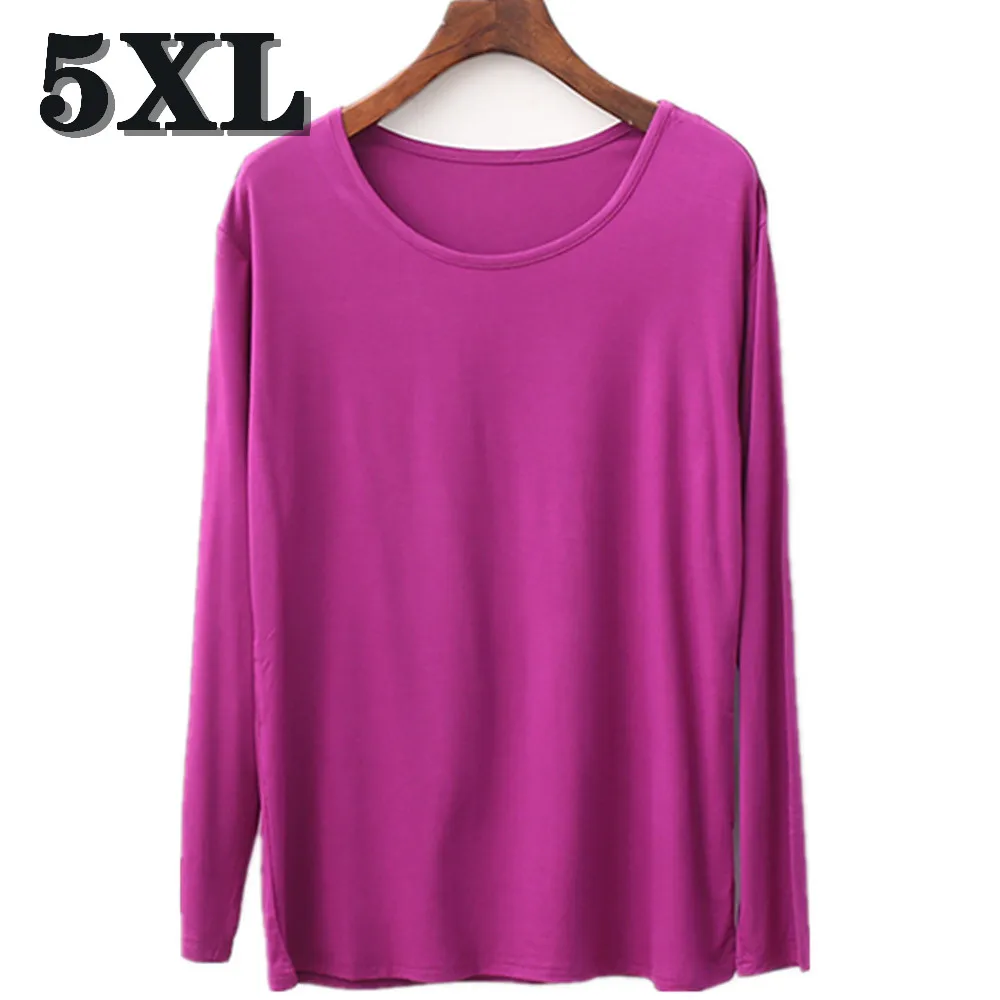 Women's Thermal Underwear Plus Size 5XL Shirt Thin Tops Modal Undershirt Woman Winter Autumn Large Sizes Warming |