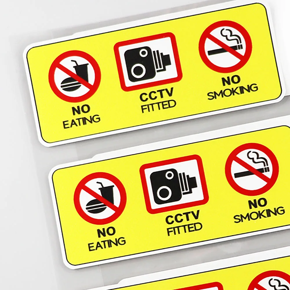 YJZT 12 5 см × 4 8 3 x No употребление алкоголя CCTV установленный такси Наклейка ПВХ