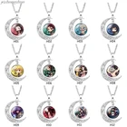 Новое поступление, ожерелье рассекающий демонов: Kimetsu no Yaiba, милая Подвеска со стеклянным драгоценным камнем в стиле аниме для женщин, ювелирные изделия, подарки