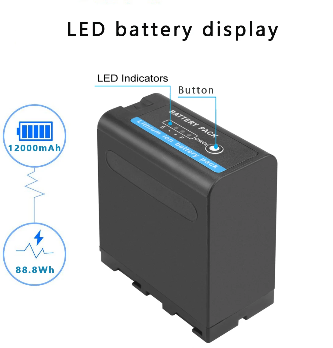 12000mAh NP-F990 NP-F970 перезаряжаемый литий-ионный аккумулятор для NP-F550 F750 F970 F960 - купить