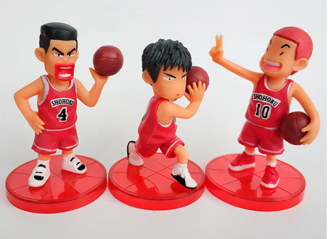 

8cm 5Pcs/Lot SLAM DUNK action figures Toys Hanamichi Rukawa Kaede Sakuragi Anime Model Toys Movie & TV