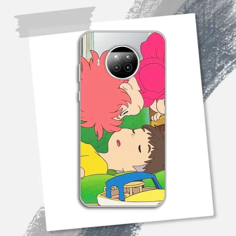 

Hayao Miyazaki anime ponyo Phone Case Transparent for Xiaomi Redmi note 10 t 8 9 pro lite 11