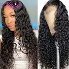 Парик Abijale 13x4 на сетке с волнистой поверхностью, парик на сетке 4x4, парик с глубокими вьющимися человеческими волосами, парики для чернокожих женщин, на 150% плотности
