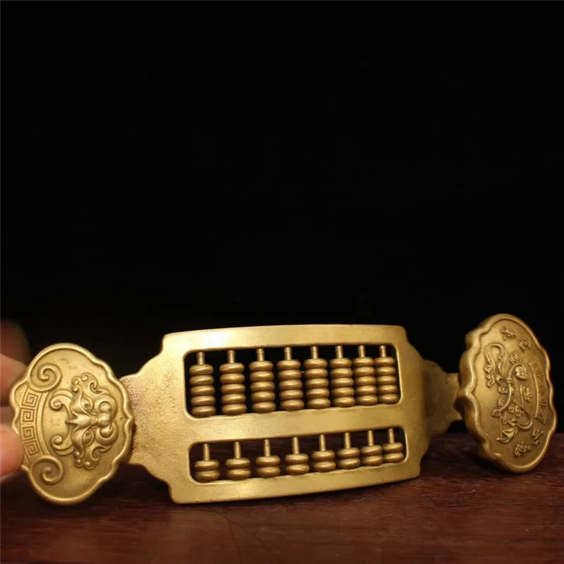 Китайская старая медная статуя счеты из чистой меди |