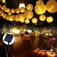 solar lantern string lights waterproof hanging globe light set for christmas holiday outdoor patio party wedding bedroom bistro