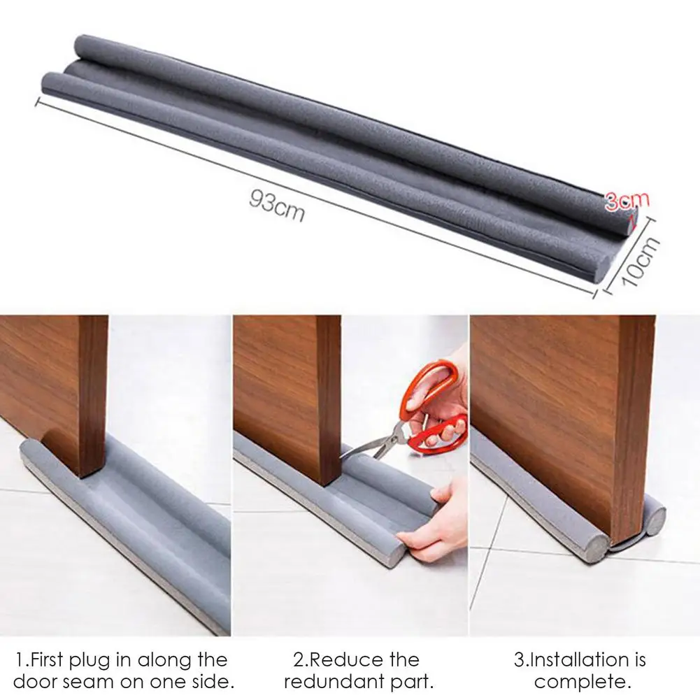 

Door Bottoom Seal Strip Flexible Wind Noise Reduction Stopper Dust Under Door Sealing Blocker 93cm Door Weatherstrip For Home