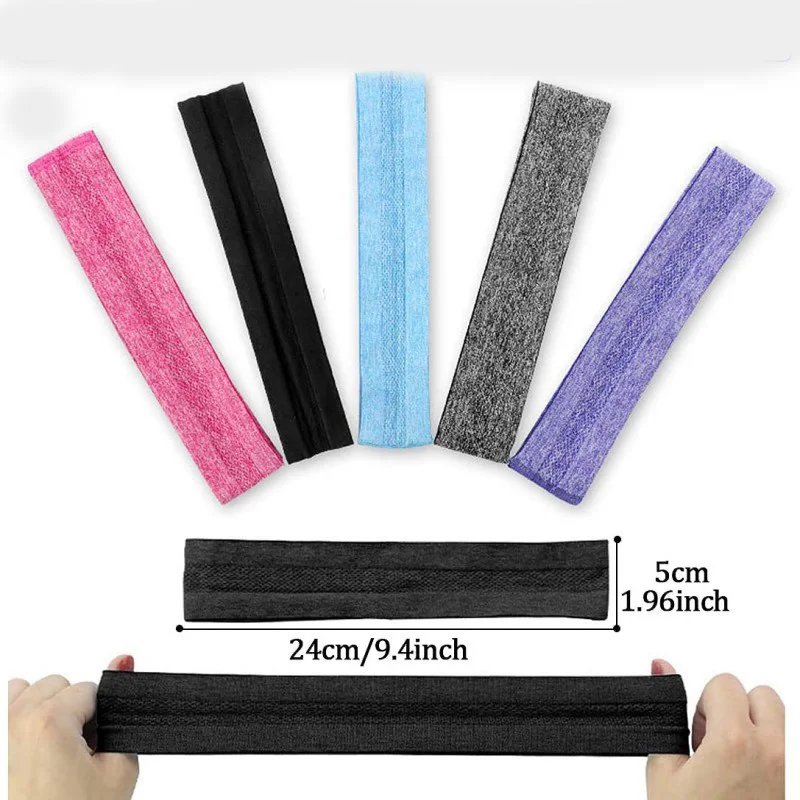 

Sports Headband Sweat Absorption Belt Anti-slip Scarf Basketball Tennis Running Yoga Fitness Hair Band Turban Outdoor Breathable