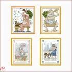 Набор для вышивания крестиком Joy Sunday, украшение ручной работы, штампованная ткань 14CT 11CT, подарки, рукоделие