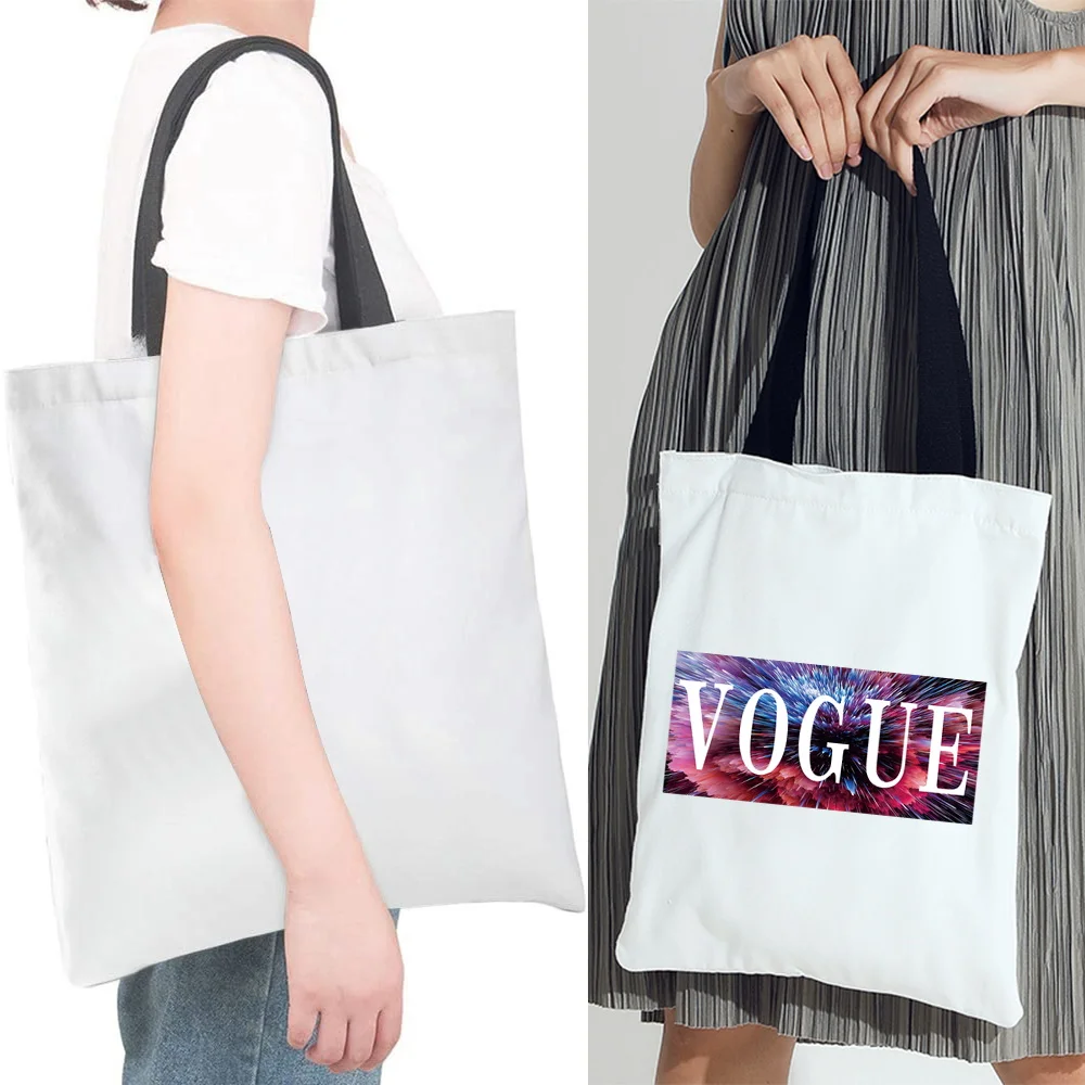 

Large Women Shopper Shopping Bag Canvas Shoulder Bag Female Hand Bags Linen Environmental Storage Reusable Foldable Tote Bag