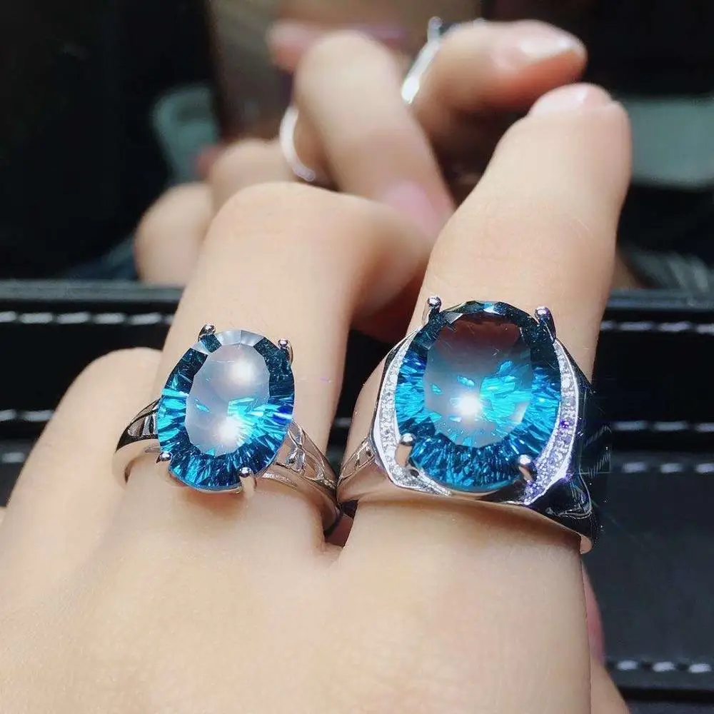 

Lover Ring 100% Natural and Real Topaz ring 925 sterling silver Fine jewelry For Lover