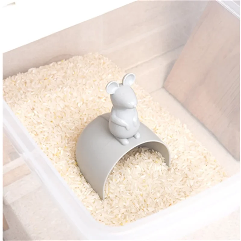 

Simple Fashion Mouse Shape Rice Measuring Cup Home Water Spoon Cereal Rice Shovel Scoop Creative Kitchen Supplies Gadgets