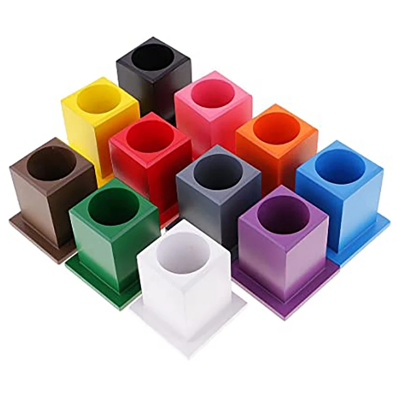 Раннего развития детей Язык Обучающие игрушки деревянные 11-Цвет держатель для