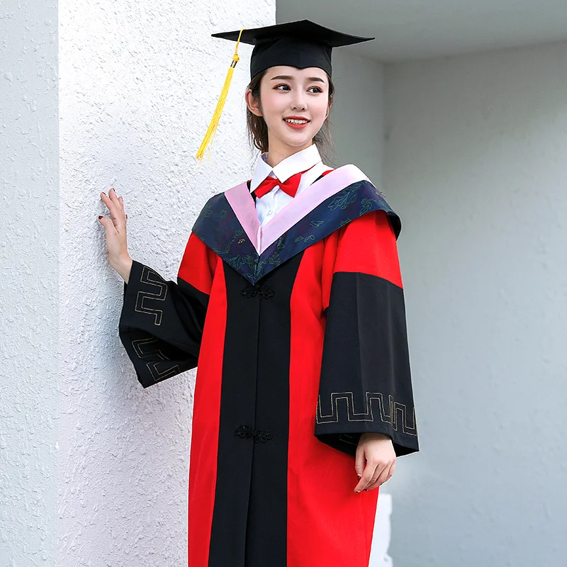 Школьная выпускная роба платье Магистр одежды университетской академической формы для взрослых выпускников бакалавра S-XL.