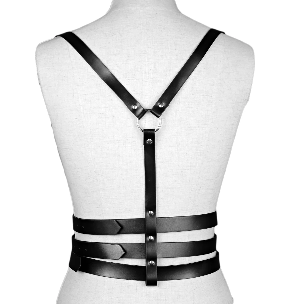 

Harajuku Bust Garter Prom Dress Leather Harness Body Suspenders Bondage Belt Sexy Lingerie For Women Garter Stockings Bra Cage