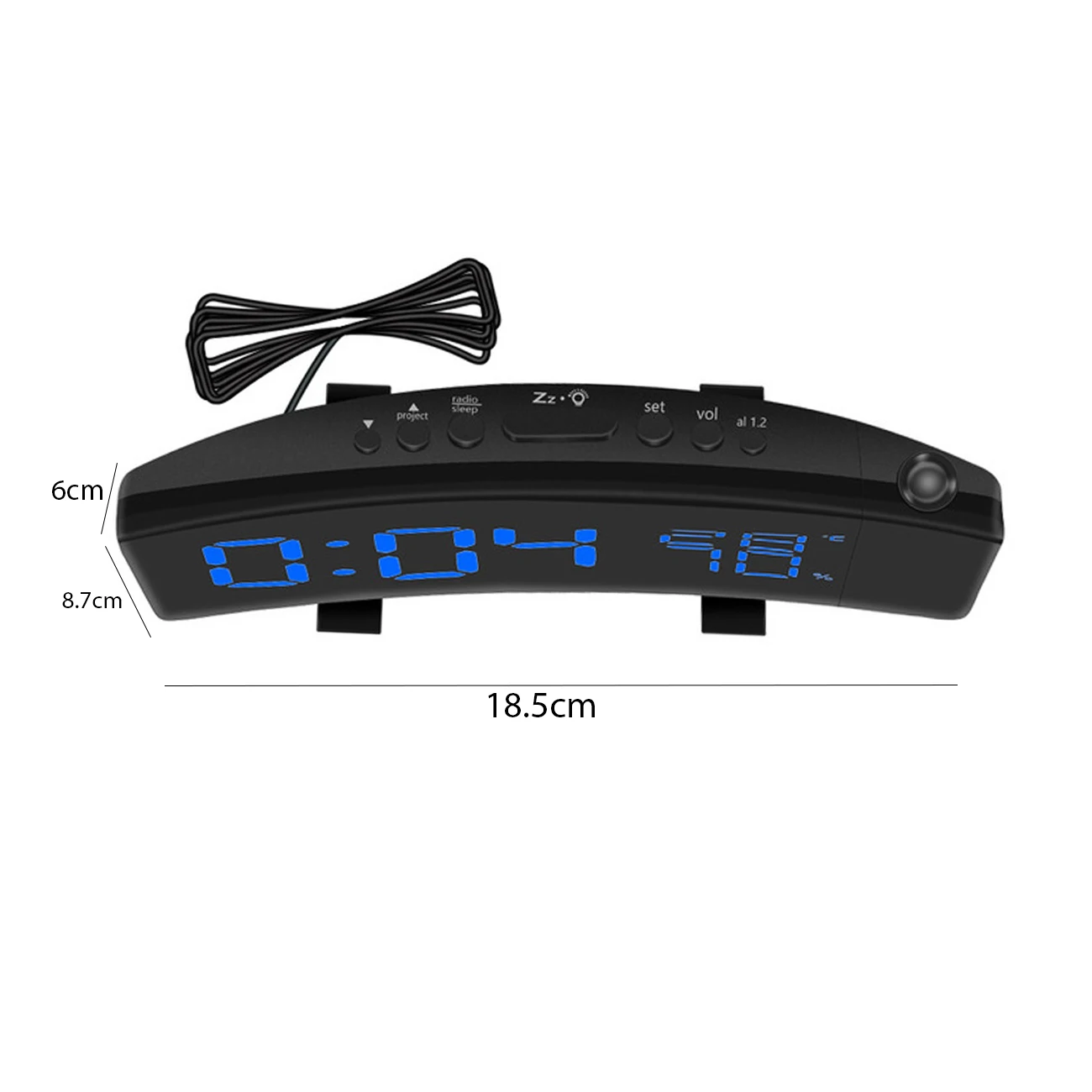

Snooze electronic timer Projection Alarm Clock With Temperature Humidity Backlight USB Projection Clock FM Radio Clock For Rooms