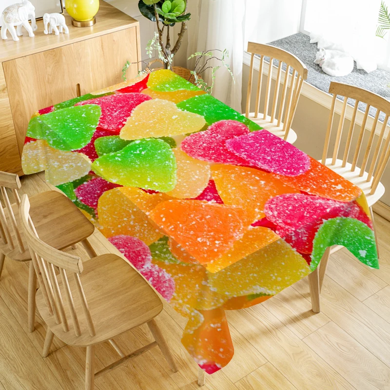 New Arrival Colorful Candy Tablecloth Washable Cloth Thicken Oxford Rectangular Table for Wedding 140X250cm | Дом и сад