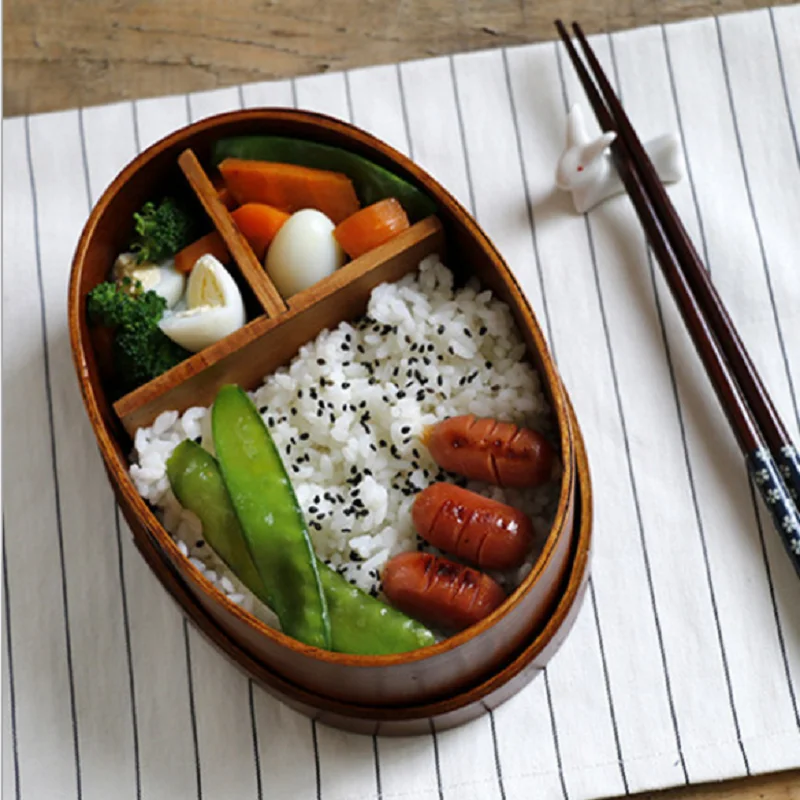 Милый деревянный Ланч-бокс студенческий ланч-контейнер бенто | Дом и сад