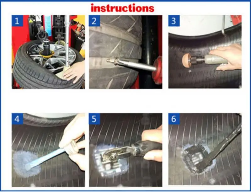 

5Pcs/Set Universal Round Shape Tyre Repair Cold Patch Tire Repair Rubber Patch Tool For Car Motorcycle Tyre Emergency Repair