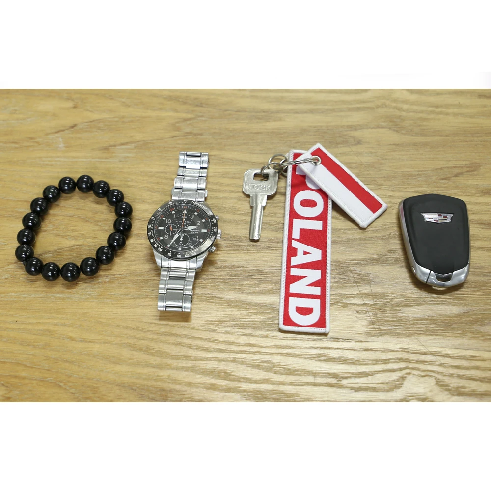 

POLAND Flag Keychain For SPAIN USA FRANCE RUSSIA POLAND KINGDOM For Country Flag For Colorful Keychain keyring Keyrang