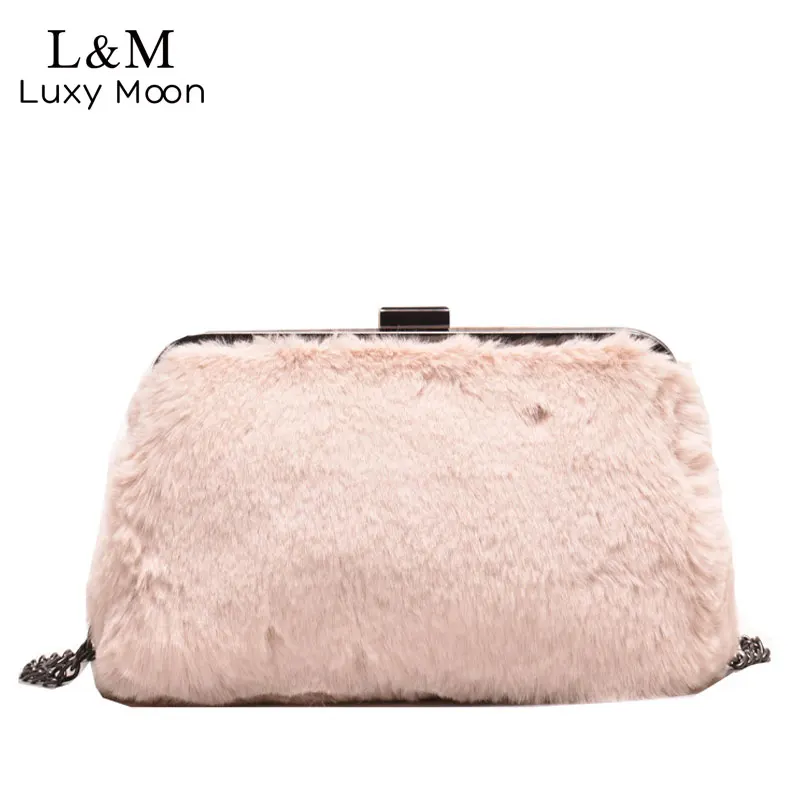 Зимняя винтажная женская сумочка плюшевая искусственная кожа корейская мода