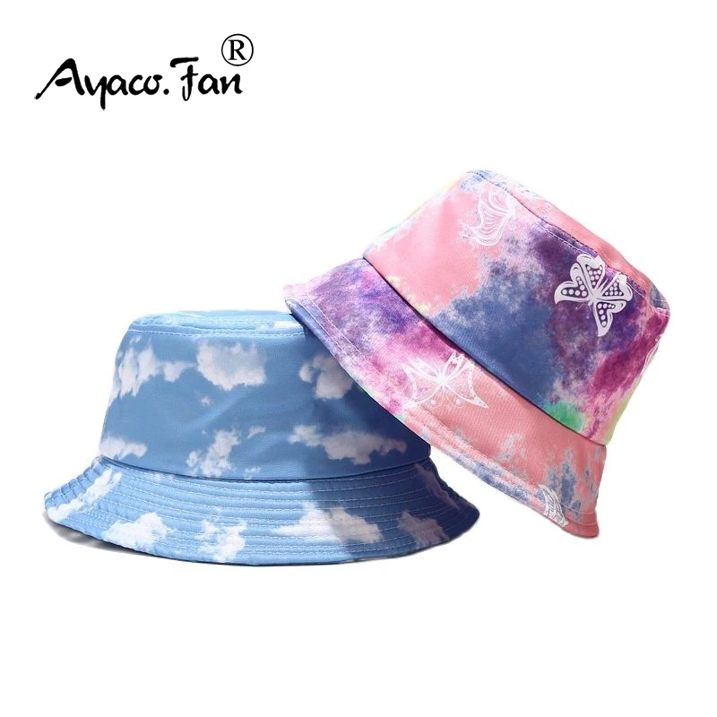 

3D Dye Colorful Print Women Bucket Hat Graffiti Sunhat Men Outdoor Travel Beach Caps Fishermen Hats Unisex Hip Hop Female Cap
