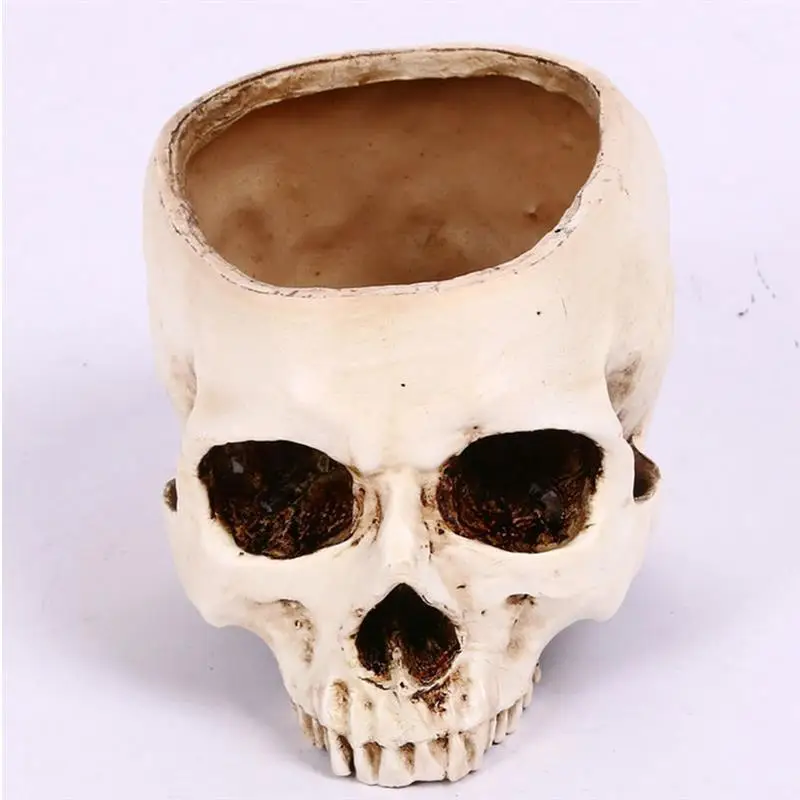 Античная скульптура человеческий череп дизайн ящик для комнатных растений