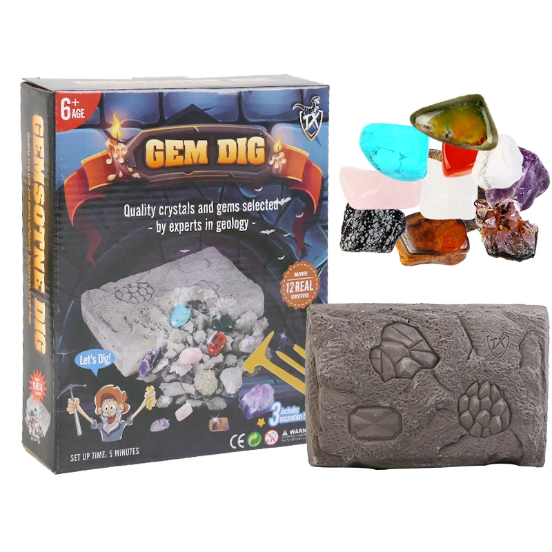 

New Dig It Out science discover excavation kit educational toys for kids gemstone minerals fossils kids toys