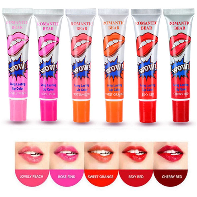 6 цветов отшелушивающая жидкая губная помада водостойкая Длительное Действие