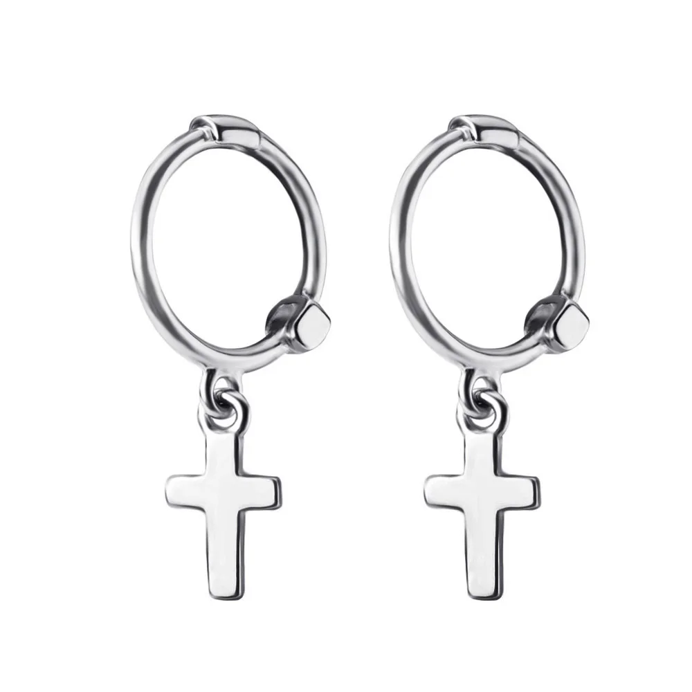 1 Pair Silver Trusta Женская мода 925 твердого стерлингового серебра крест, серьги небольшие серьги со шпилькой, для молодых девушек подростковый подарок DS892 - Окраска металла: 1 Pair Silver