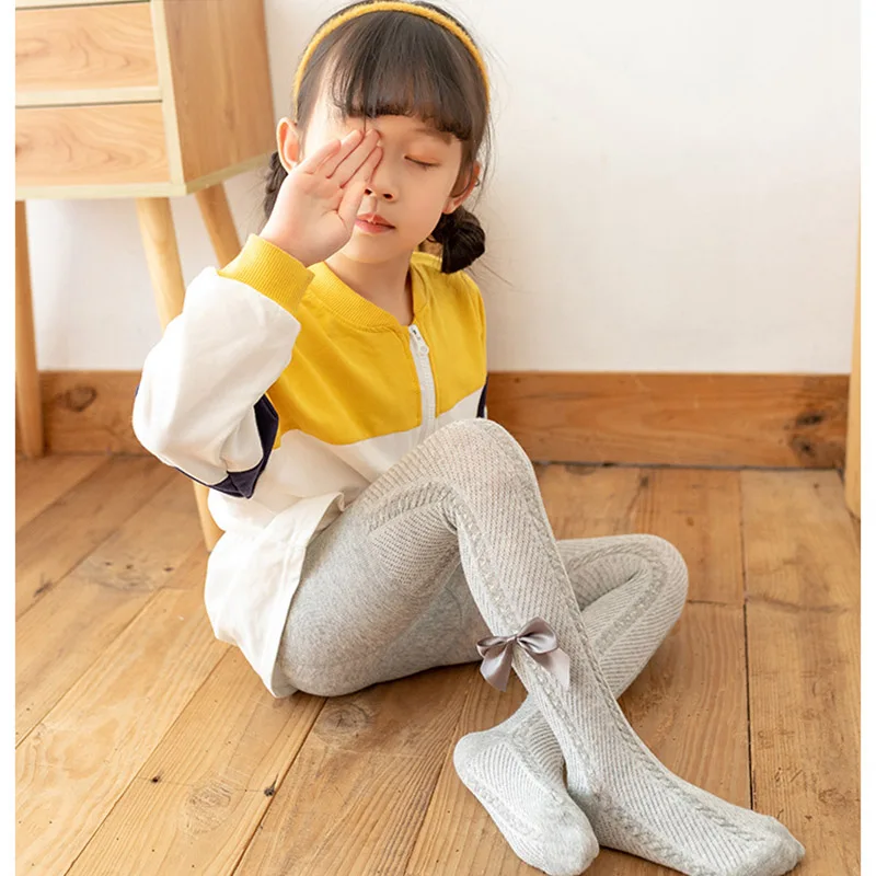De malla de medias de algod&oacute;n para ni&ntilde;as Bowknot lindo pantimedias de beb&eacute; oto&ntilde;o transpirable Rosa medias para beb&eacute; reci&eacute;n nacido de mallas para ni&ntilde;a leotardos bebe recien nacido mallas ni&ntilde;a invierno leotardo bebe-1
