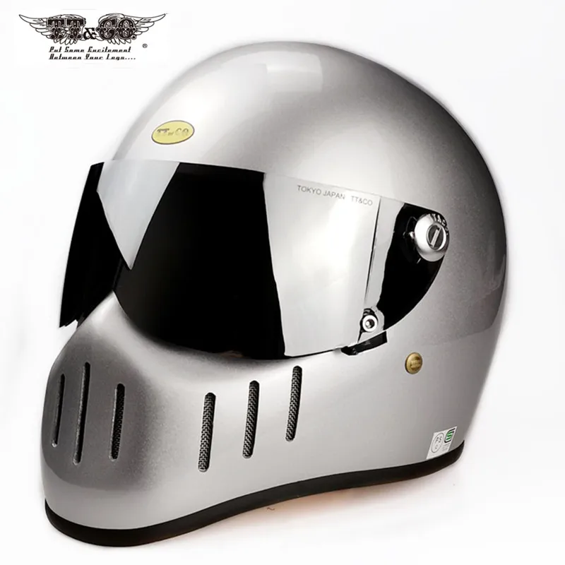 Мотоциклетные шлемы TT & CO Томпсон Spirit Rider на все лицо винтажные из стекловолокна