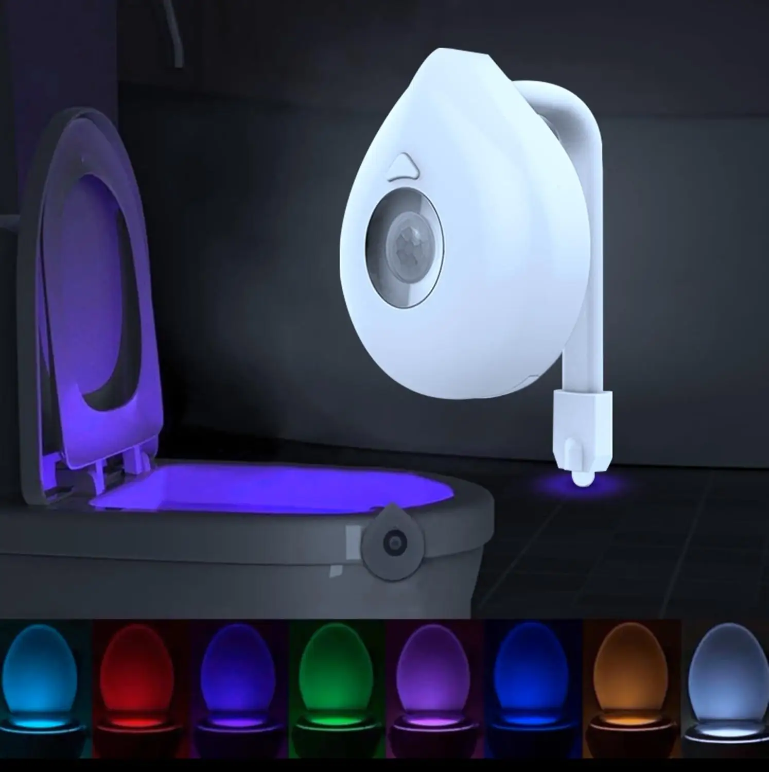 

Smart PIR Motion Sensor Toilet Seat Night Light 8 Colors Waterproof Backlight For Toilet Bowl LED Luminaria Lamp WC Toilet Light