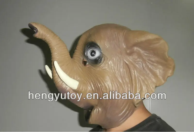 

Latex Zoo Animal Costume Adult Accessory Prop Halloween Latex elephant Mask