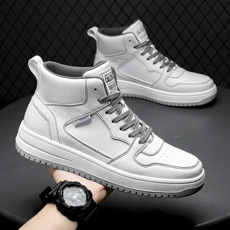 

Men's Skateboard Shoes Fashion Avant-garde Little White Shoes Outdoor Breathable Casual High-Top Shoes All-match Men Sneakers