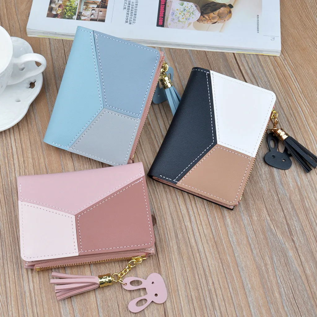 Новое поступление кошелек короткий женский на молнии модные кошельки с клиньями