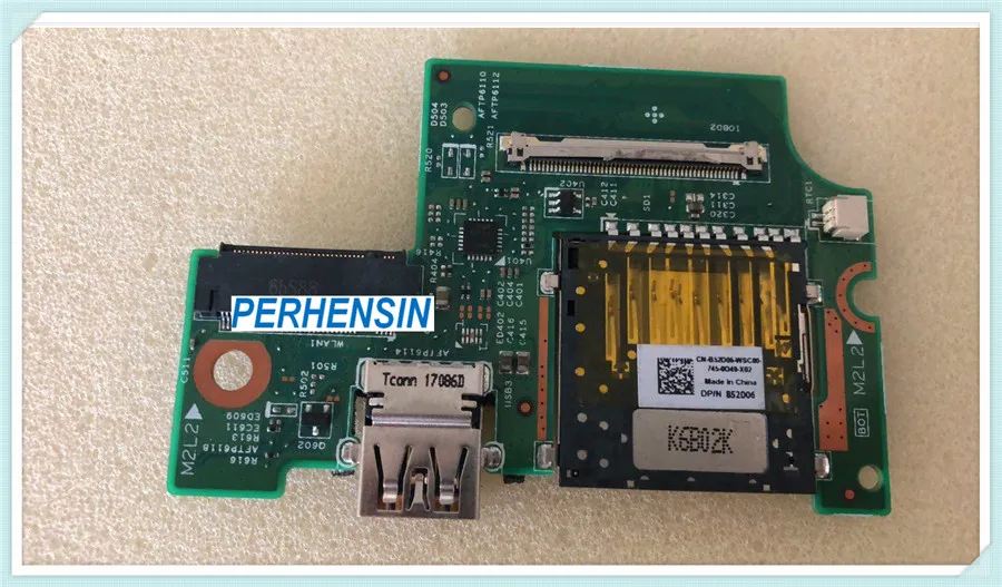 

GENUINE FOR Dell OEM Inspiron Power Button USB SD Card Reader IO Circuit Board 448.0522.00sc CN-B52D06