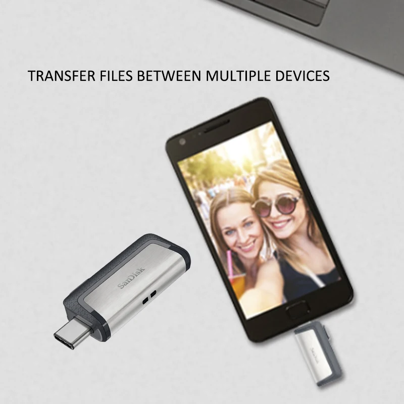 SanDisk USB флеш накопитель Type C 3 1 двойной OTG 64 Гб 256 ГБ 32 высокая скорость до 150 МБ/с./с